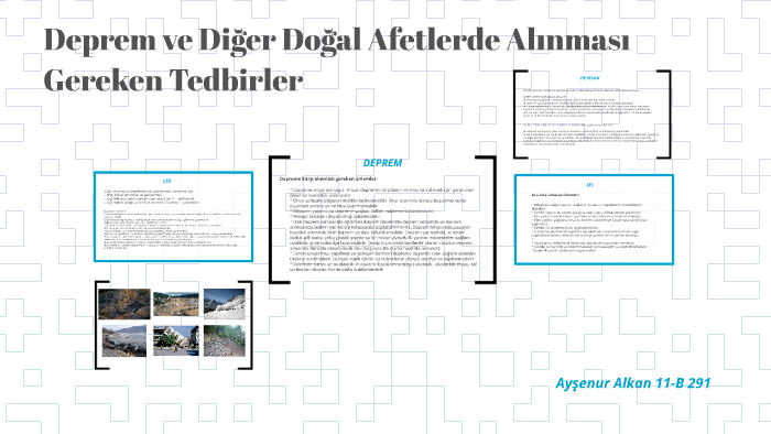 Deprem ve Diğer Doğal Afetler by Aysenur Alkan on Prezi