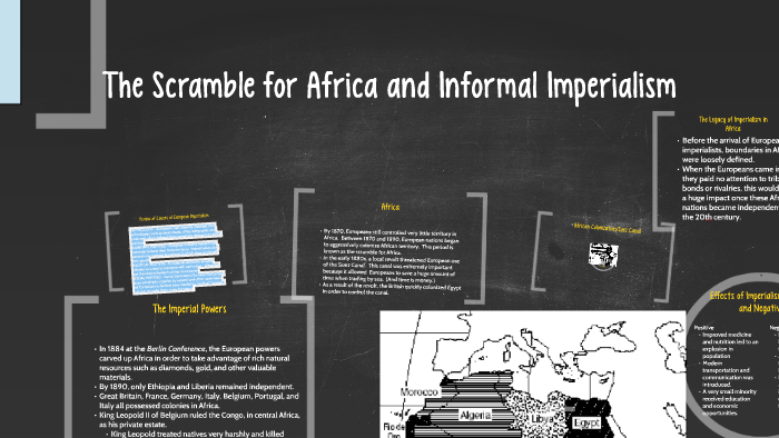 Scramble For Africainformal Imperialism By Darrell Hooker