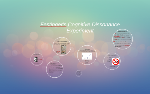 festinger experiment kognitive dissonanz