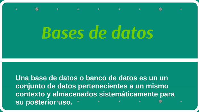 Bases de datos by Sebastian Causado on Prezi