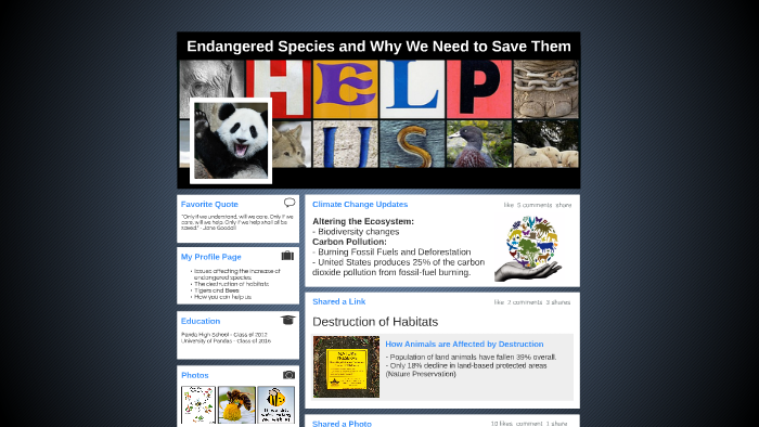 Endangered Species and Why We Need to Save Them by Regina Sid on Prezi