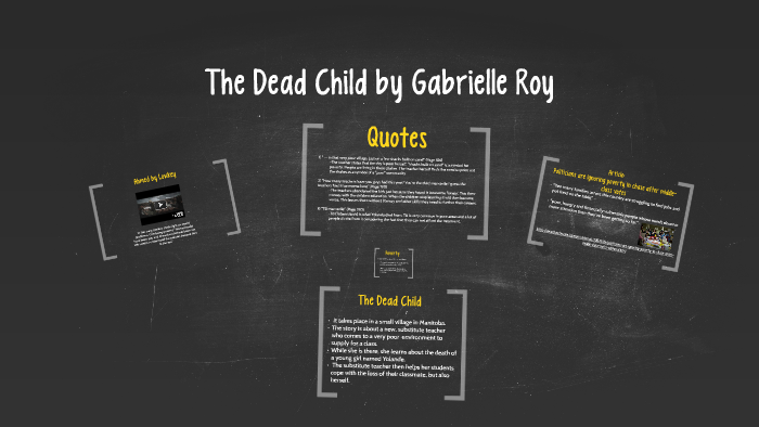 the dead child gabrielle roy