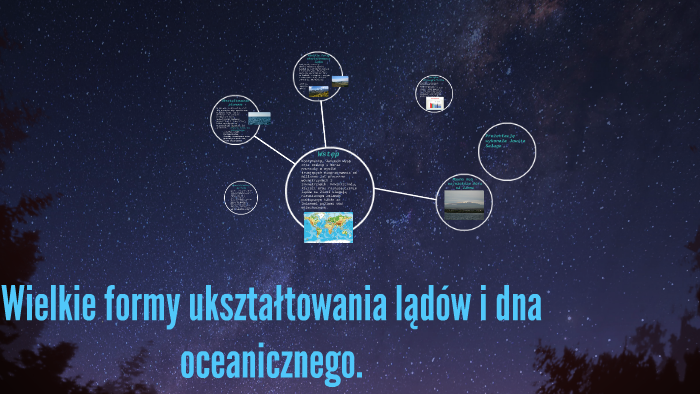 Wielkie formy ukształtowania lądów i dna oceanicznego. by Emilia Sałaga
