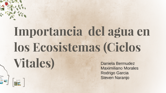 Importancia del agua en los Ecosistemas (Ciclos Vitales) by Maximiliano ...