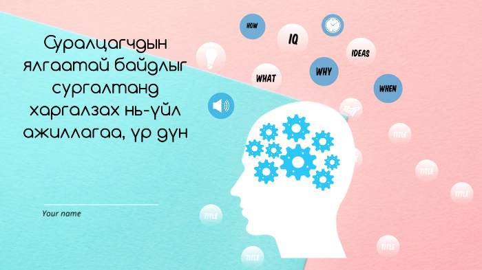 Суралцагчдын ялгаатай байдлыг сургалтанд харгалзах нь-үйл ажиллагаа, үр ...