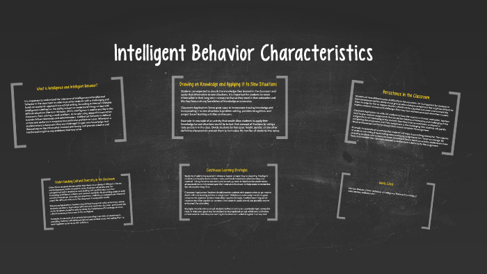 Intelligent Behavior Characteristics by Madison Galloway on Prezi