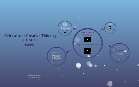 HUM 111 Critical and Creative Thinking Week 1 by Patti Reed on Prezi