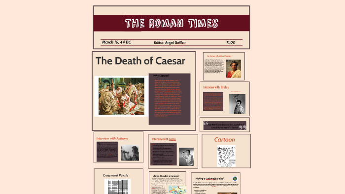 Julius Caesar Newspaper by Angel Guillen on Prezi Next