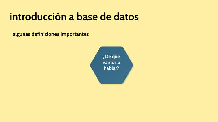 Introducción a base de datos by Lucas Daniel Lopez on Prezi