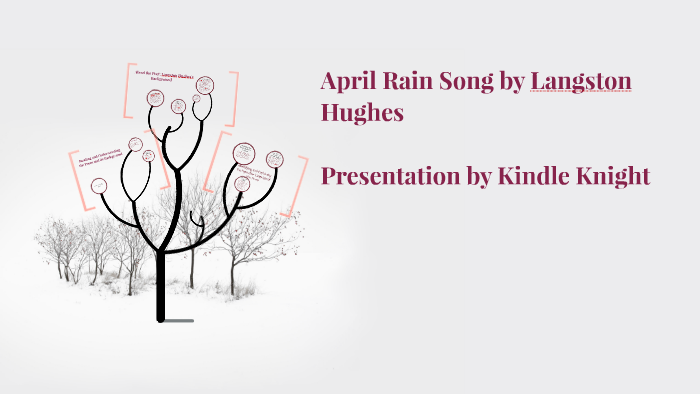 April Rain Song By Langston Hughes By Kindle Knight