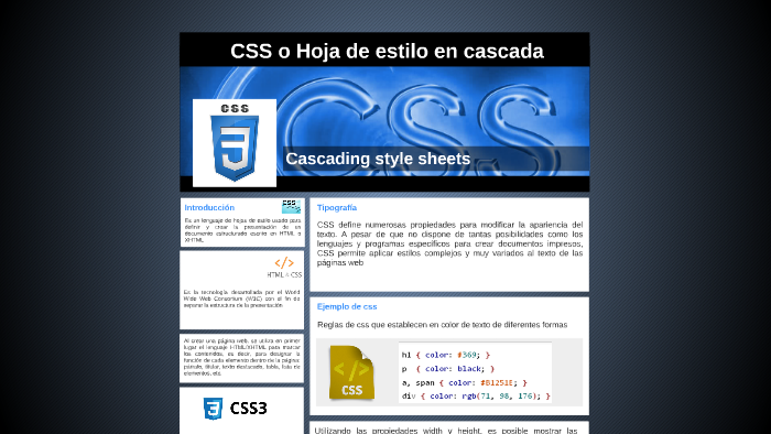 Hoja de estilo en cascada o CSS by pavel palomino melgar