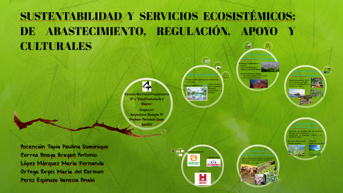 SUSTENTABILIDAD Y SERVICIOS ECOSISTÉMICOS: DE ABASTECIMIENTO by Diego