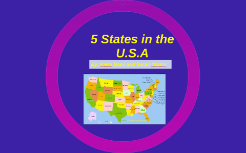 5 states in the usa