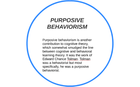 what is purposive behaviorism