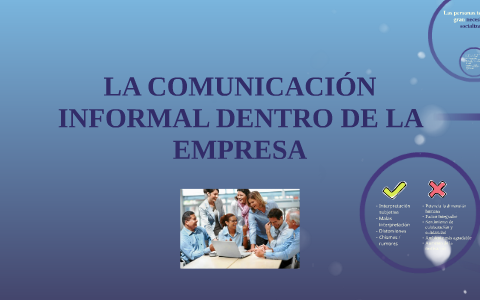 LA COMUNICACIÓN INFORMAL DENTRO DE LA EMPRESA by Raquel Sanmart on Prezi
