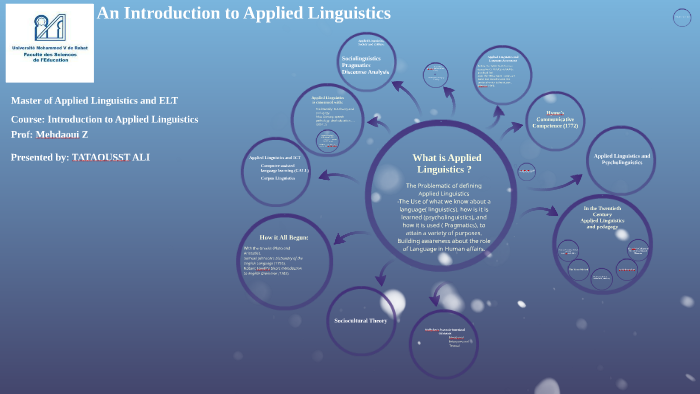 What is Applied Linguistics ? by TATAOUSST ALI