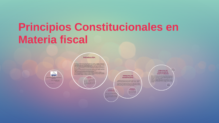 Principios Constitucionales En Materia Fiscal By Luz Maria Aguilar On