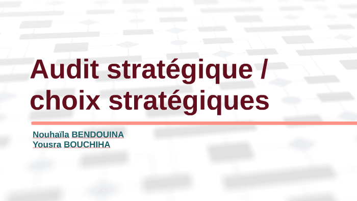Audit stratégique et choix stratégique by Nouhaïla BENDOUINA on Prezi