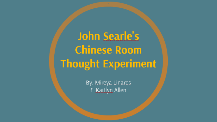 searle's chinese room thought experiment