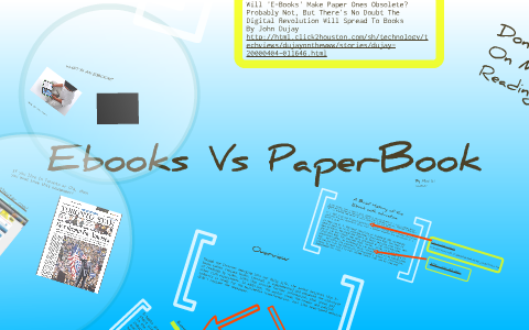 paper books vs e books speech