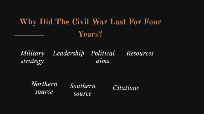 why did the civil war last 4 years essay