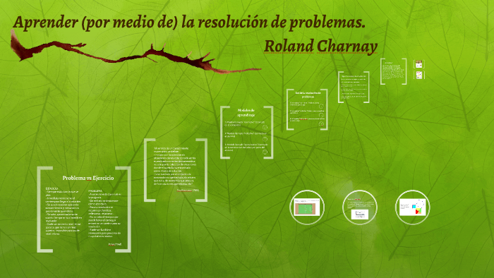 Aprender (por medio de) la resolución de problemas. by Jimena Fernández  García