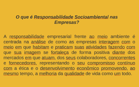 O Que é Responsabilidade Socioambiental Nas Empresas? By Tamara Soares