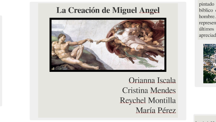 La Creación de Miguel Angel by maricriore ispemome