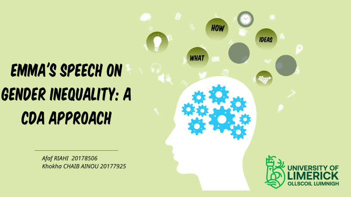 Discourse Analysis of Emma"s Speech on gender inequality by Khokha ...