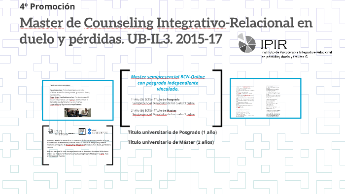 Master en Counseling Integrativo-Relacional en duelo y pérdi by Instituto  IPIR on Prezi Next