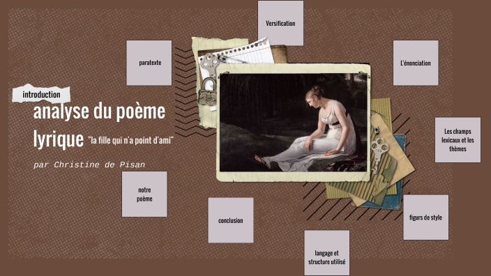 analyse du poème "la fille qui n'a point d'ami " par Christine de Pisan