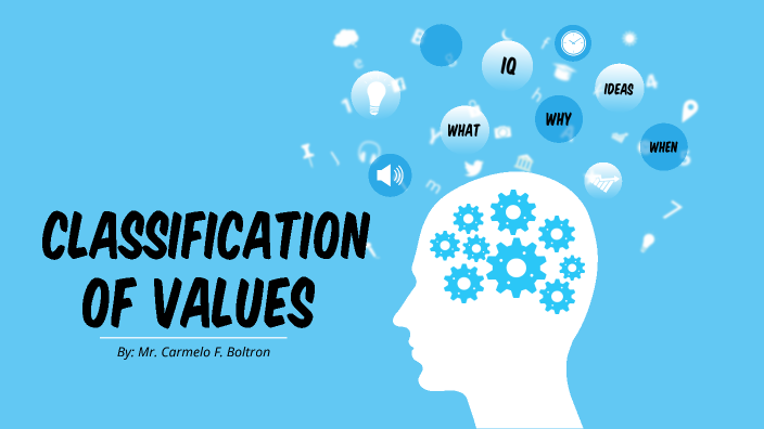 Classification Of Values By Carmelo Boltron