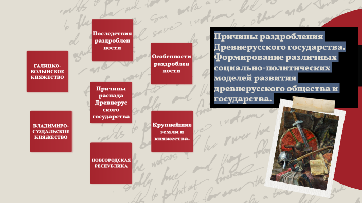 Какие причины раздробления древнерусского государства выдвигает на первый план историк