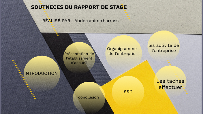 Page De Garde D'un Rappport De Stage