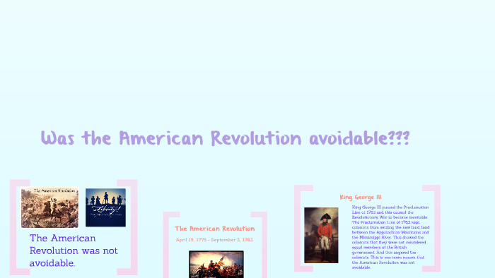 was the american revolution avoidable essay