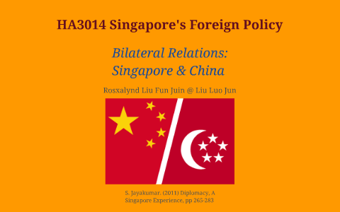 HA3014 Singapore's Foreign Policy By Rosxalynd Liu