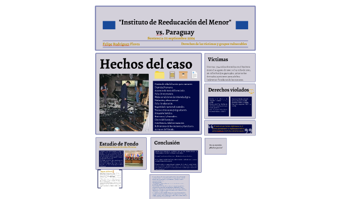 “Instituto de Reeducación del Menor” Vs. Paraguay by Felipe Rodriguez