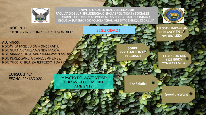 IMPACTO HUMANO EN EL MEDIO AMBIENTE by Andrés Manrique on Prezi