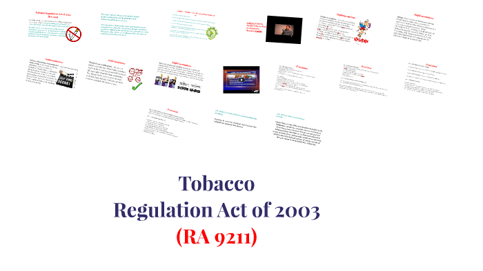 essay about tobacco regulation act