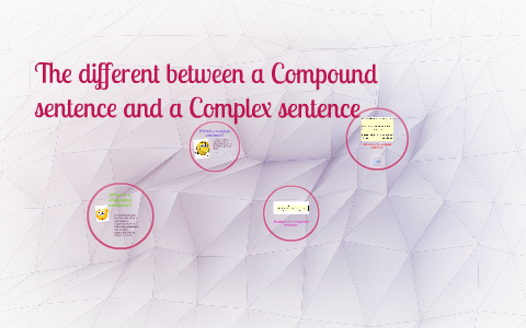 The different between a Compound sentence and a Complex sent by ...