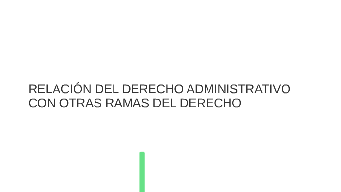 RELACIÓN DEL DERECHO ADMINISTRATIVO CON OTRAS RAMAS DEL DERECHO By Lic ...