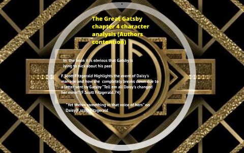 The Great Gatsby chapter 4 character analysis by zahy aziz
