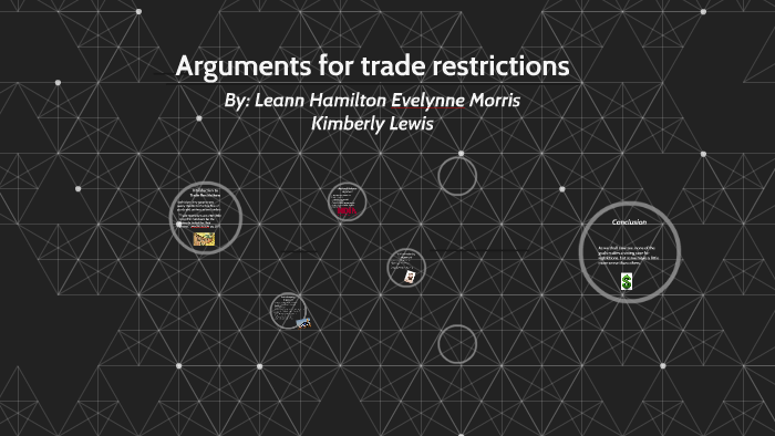 Arguments For Trade Restrictions By Kimberly Lewis