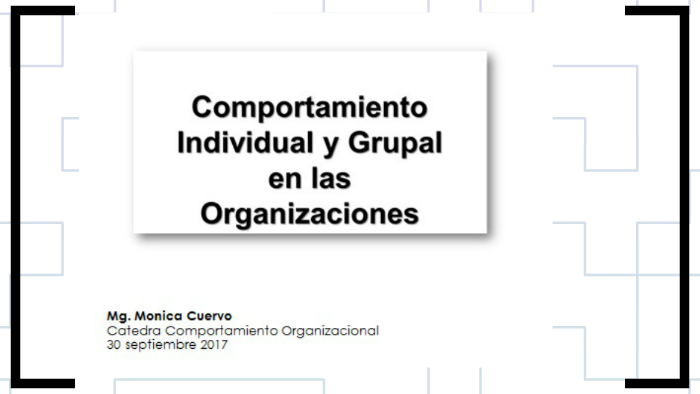 COMPORTAMIENTO INDIVIDUAL Y GRUPAL EN LAS ORGANIZACIONES by monica
