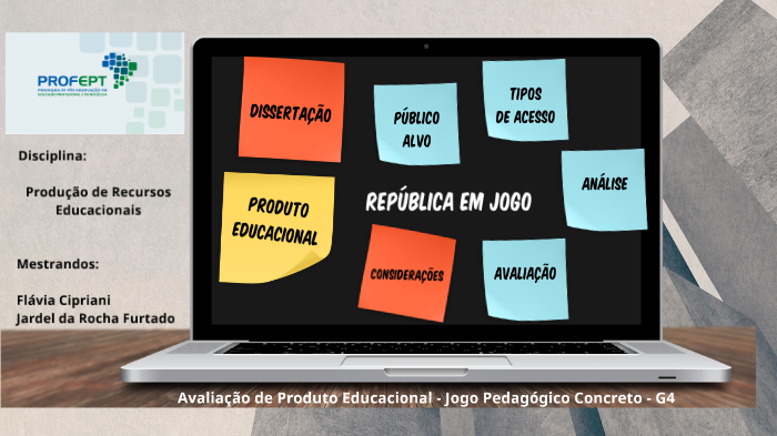 Avaliação de produto educacional - Jogo pedagógico concreto - G4 ...