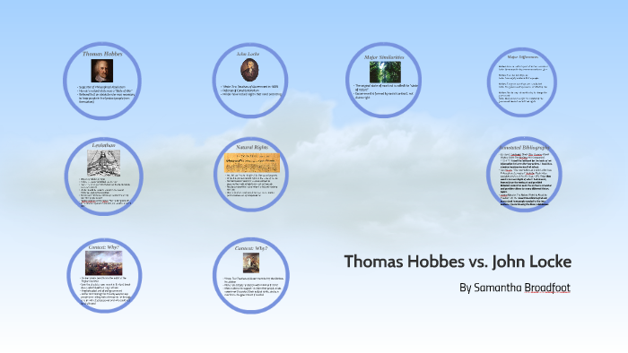 compare and contrast thomas hobbes and john locke
