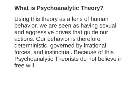 PSYCHOANALYTIC THEORY by Arianna Yunker on Prezi