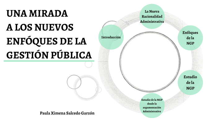 Una Mirada A Los Nuevos Enfoques De La Gestión Pública