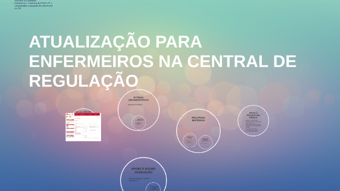 O ENFERMEIRO NA CENTRAL DE REGULAÇÃO by Daniela Oshiro on Prezi