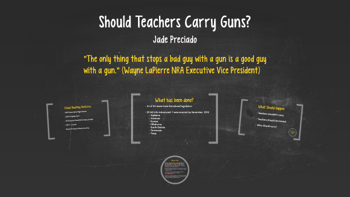 argumentative essay should teachers carry guns